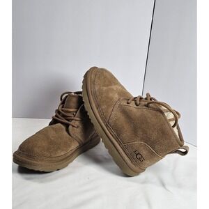 Ugg Unisex Kids Neumel II 1017320K Brown Lace-Up Ankle Chukka Boots Size 3